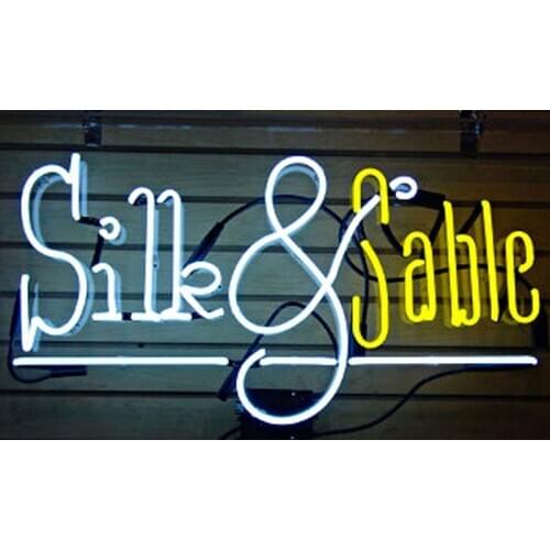 Neon Sign Silk Sable Dollar Bar Neon light Beer Bar Neon Wall Sign Window Advertise Lamp Decorate Home Handmade Real glass TUBE