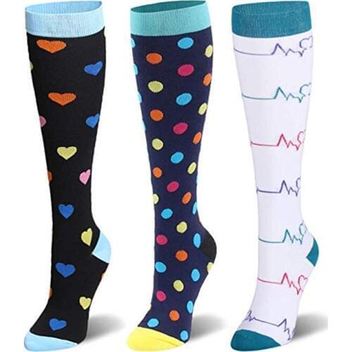 Unisex Compression Socks Anti Fatigue Knee Pain Relief Socks 20-30 MmHg For Running Flight Travel Prevent Varicose Veins Socks