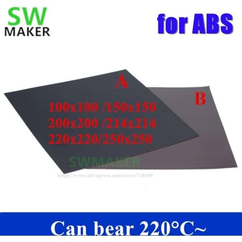 New For ABS Magnetic Print Bed Tape square 100/150/200/214/220/250mm Print Sticker Build Plate Tape Flex Plate 3D Printer parts