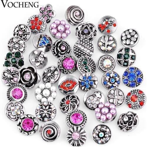 Wholesale Mix Sales 10pcs/50pcs/100pcs/200pcs/500pcs/bag Random 12mm Ginger Snap Button Vn-991