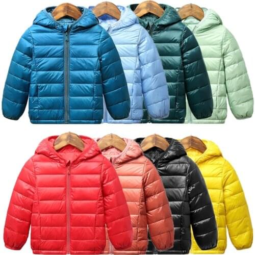 Autumn Winter Kids Down Jackets For Girls Children Warm Down Coats For Boys 2-8 Years Toddler Girls Parkas Outerwear Clothes