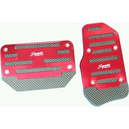 HOT Universal Racing Sport 2 pcs Non-Slip Aluminum Automatic AT Car Pedals Blue / Silver/ Red