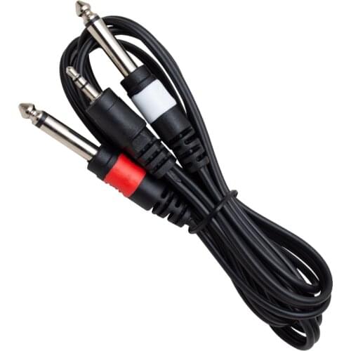 POWERMASTER PM-4284 3.5MM STEREO MALE/2 X6.3MM MONO MALE 1.5 METERS CABLE