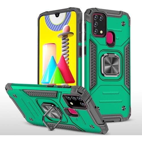 For Samsung M31 Armor Shockproof Case for Samsung Galaxy M31 M 31 Drop Protective Defender Magnet Holder Ring Case Cover