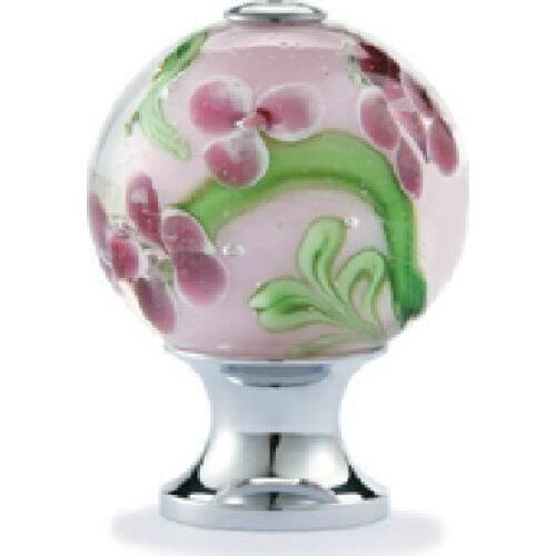 UNLOCKS 10Pcs Decorative Color Flower Vaidurya Glass Cabinet Cupboard Door Knobs(Diameter:25mm)
