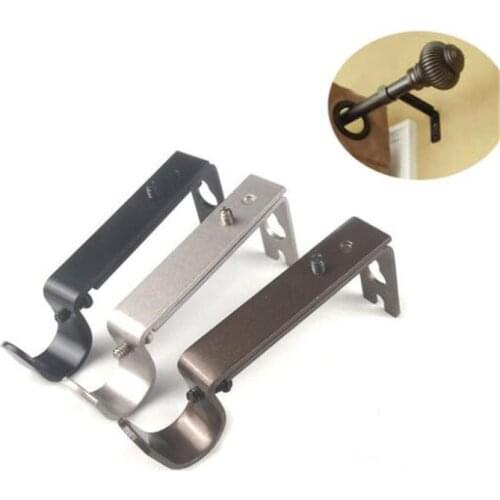 Adjustable Hook Window Accessories Hanging DIY Metal Structure Sturdy Curtain Rod Bracket Holder Decorative Support Fixed