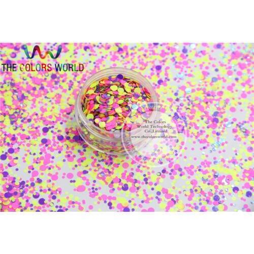 RNR-154 Mix Colors round dot shape for Nail PolishAcrylic, DIY supplies