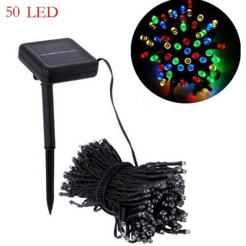 50 LED Solar Christmas Light String LED Holiday Light Indoor Garden Lantern Light String