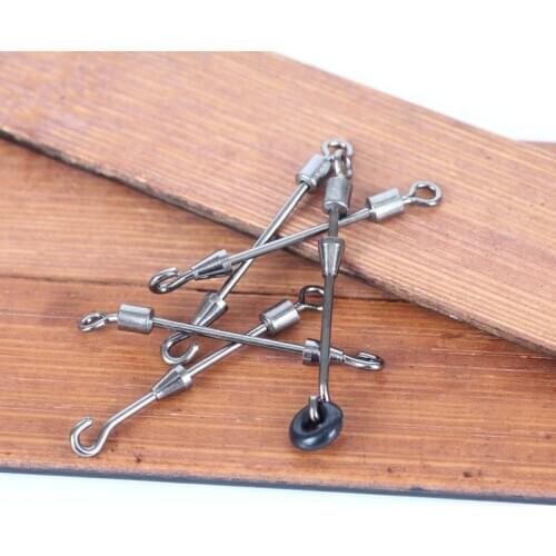 20PCS Fishing Swivels Ball Bearing Rolling Swivel Solid Rings Fishing Connector Ocean Boat Hooks Quick Fast Link Connector