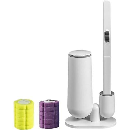 Bathroom Toilet Cleaner Brush And Holder Set Toilet Brush 12 Refills Bowl Brush And Holder Floor Bathroom Cleaning charming