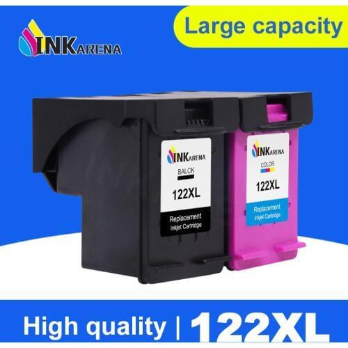 INKARENA 122XL Refilled Ink Cartridge Replacement for HP 122 for Deskjet 1000 1050 2000 2050s 3000 3050A 3052A 1010 1510 Printer