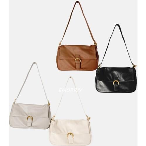 Women bag 2020 autumn winter PU Bucket Solid Lock Fashion Shoulder Bag handbag korean ladylike Simple bag