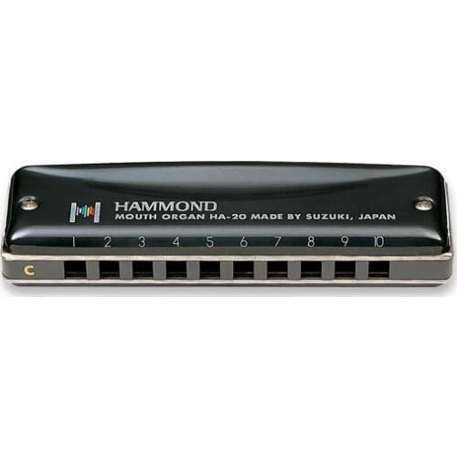 SUZUKI Harmonica HA-20 Promaster Hammond 10-hole Blues Harmonica Diatonic- KEY Of C