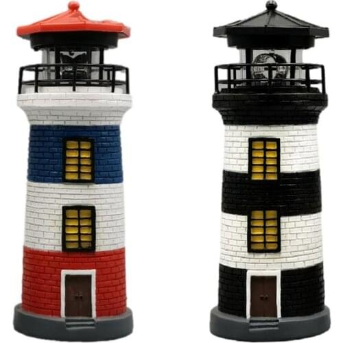 Solar Lighthouse Solar Resin Windmill Garden Light Tower Solar Lighthouse Led Light Garden Leuchtturm Beacon Solar Eco-Friendly