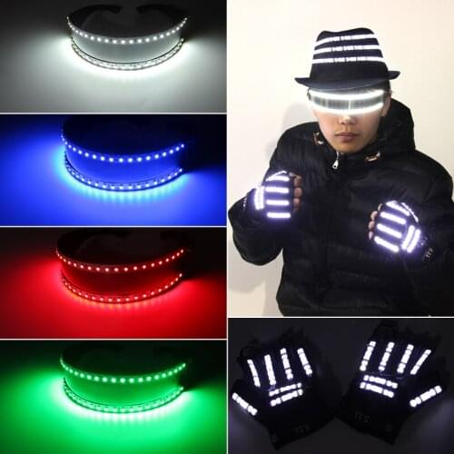 Christmas/Stage show DJ show LED hat/glasses/gloves/suit
