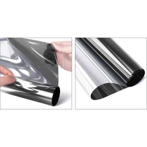 Top one-way mirror window film vinyl self-adhesive reflective solar film color household blue silver glass sticker for privacy w