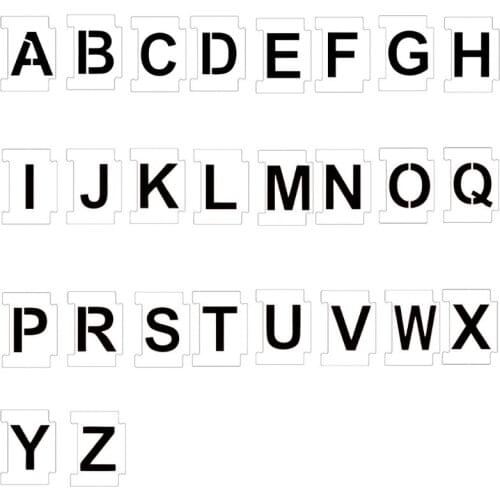 Alphabet Number Stencils 4 Inch 36 Pack Letters Numbers Stencil Templates for Chalkboard Signs Wood Wall Art