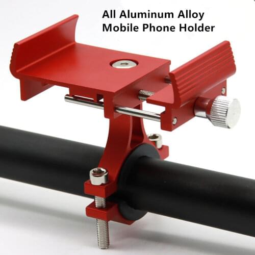360 Rotatable Cycling Bracket Aluminum Adjustable Bicycle Holder Bike Mobile Phone Holder Non-slip MTB Phone Mount Stand