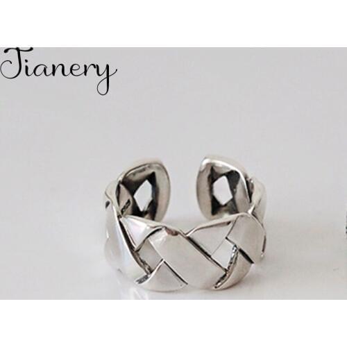 JIANERY Vintage Big Silver Color Geometric Star Rings For Women Bohemian Finger Ring Female Jewelry NEW