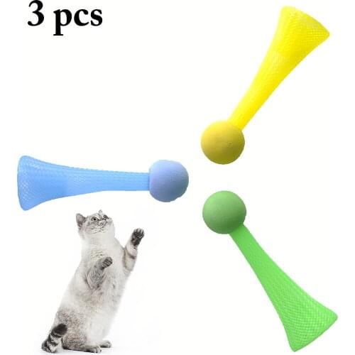 3PCS Cat Toy Flash Ball Interactive Cat Toys Play Chewing Training Pet Supplies For Cats Kitten 2019 New Arrive