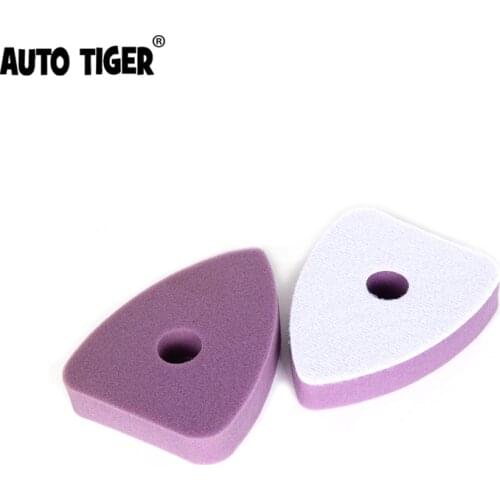 AUTO TIGER CE 4 Inch Purple Car Pneumatic Machine Sponge Pad, Triangle Pneumatic Machine Sponge Pad, Used For Car Detail Care