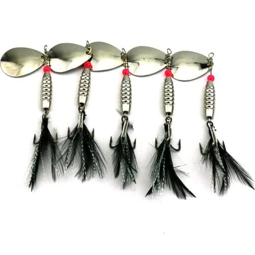 7.7cm Spoon fishing lure 11g Metal fishing bait Spinner bait Treble Hook Artificial hard lures Pike Carp Bass Fishing