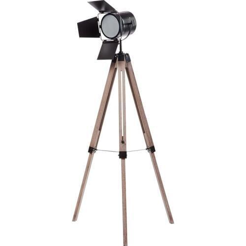 American European Retro Lift structure Wooden floor lamp Photographic lamp