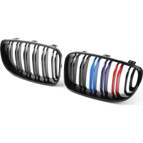 Car Accessories Dual Slats Front Kidney Grill Racing Grills Replacement For BMW 1 Series E81 E87 E82 E88 120i 130i 2007-2011