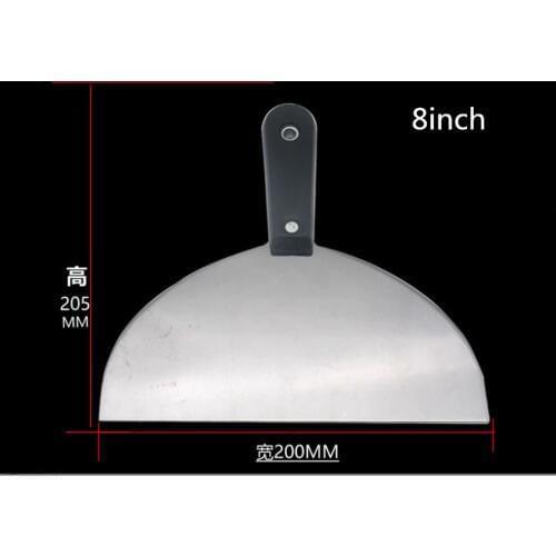 Black 200*205mm Putty Knife Scraper Blade Shovel Carbon Steel Wall Plastering Knife Hand Construction Tools