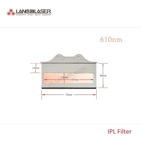 610nm filter for hair removal , IPL Laser tips , optic filter for IPL laser handpiece , laser optic filters