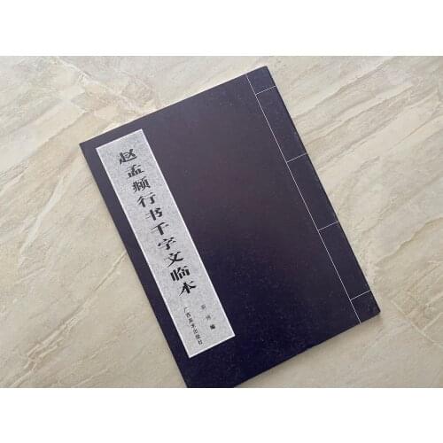 Chinese Calligraphy Zhao Mengfu Running script Qian zi wen Calligraphy Writing Brush Ink Art Study Calligraphy Book Old book