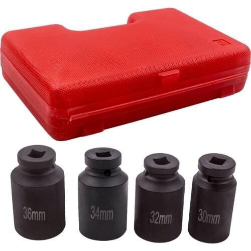 4x 1/2" Wheel Axle Nut Drive 12 Point Deep Impact Socket Set 30mm 32mm 34mm 36mm