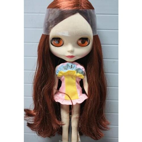 Free shipping cost Nude Blyth Doll red hair fashion doll factory doll Suitable For DIY Change BJD Toy For Girls