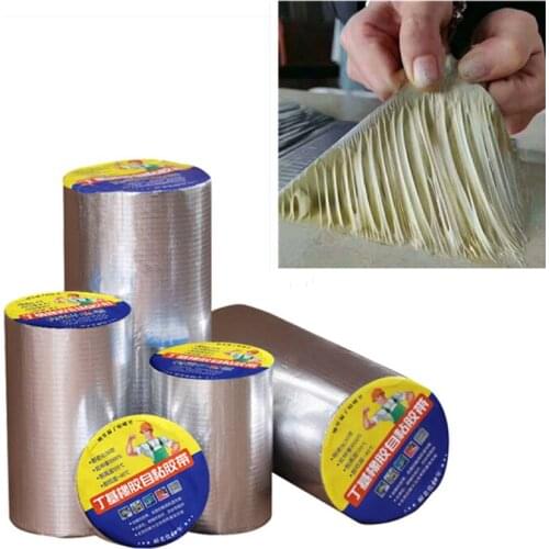 Aluminum Foil Butyl Rubber Tape High Temperature Resistance Waterproof Repair Wall Crack Roof Duct Repair Adhesive Thicken Tape