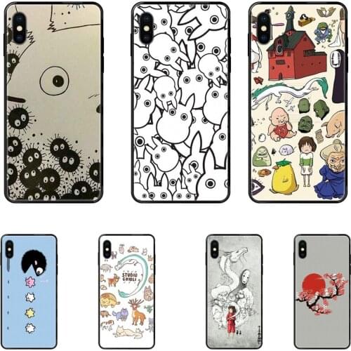 Black Soft TPU Accessories Case For Huawei Honor 20 20I 20S 10 10I 6A 7A 7X 8C 8X 9 9A 9I 9X Lite Pro Lovely Kawaii Ghibli