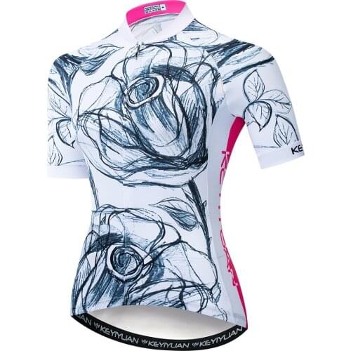 KEYIYUAN 2021 New Spring And Summer Womens Triathlon Short Sleeved Cycling Jersey MTB Maglia Ciclismo Moletom Maillots