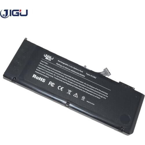 JIGU Laptop Battery For Apple MacBook Pro 15" A1286 Mc721 Mc723 Mc847 Md318 Md322 Md103 Md104 Replace: A1382 77.5WH 10.95V