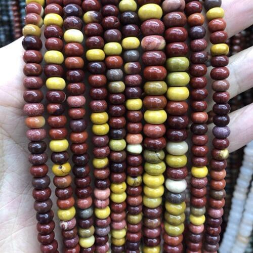 Wholesale A Quality Mookaite Beads,Multi Mookite Beads 4x6mm 5x8mm Roundel Spacer Gem Stone Loose Beads for jewelry 15.5"/string