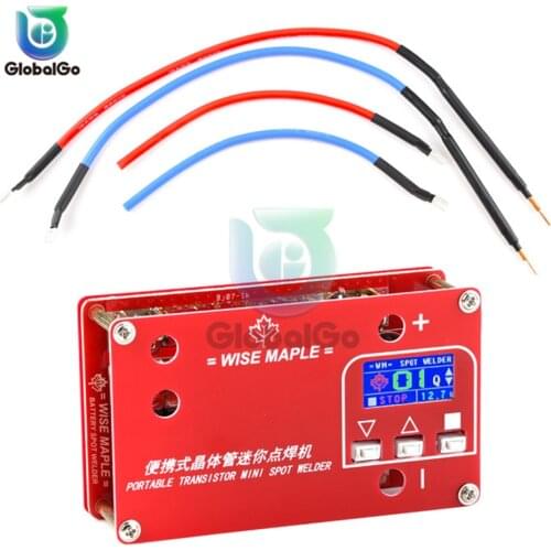 DC 12V portable transistor mini spot welding machine with LCD display