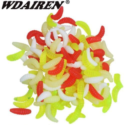 50pcs Soft Silicone Worm Shrimp Fishing Lures Fishy Smell Light Green Freshwater Fishing Shrimp Bait Carp Bass Pesca Tackle