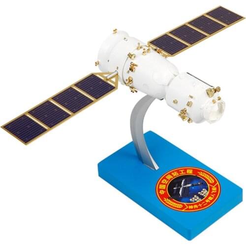 Realistic Diecast 1/50 Metal Space Shuttle Shengzhou 12 Spacecraft Space Station Airship W/ Stand Home Office Tabletop Decor