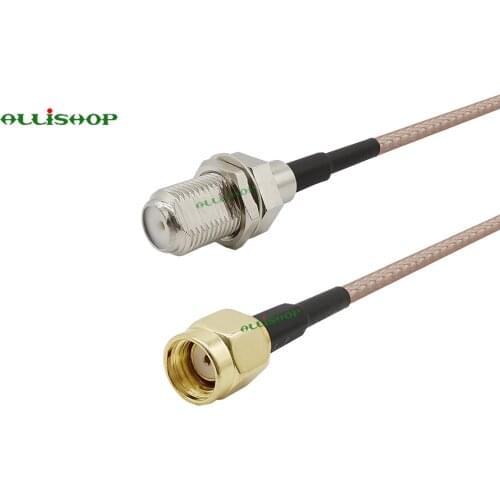 RP SMA Male to F Female Connector Coaxial Coax Cable RP SMA - F Adapter Antenna Extender Cable RG316 10CM/15CM/20CM/30CM/50CM/1M