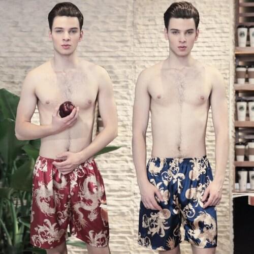 Mens Spring Summer New Casual Shorts Dragon Printed Beach Short Pants Quick Dry Board For Men Beachwear Mens Clothing Sleepwear