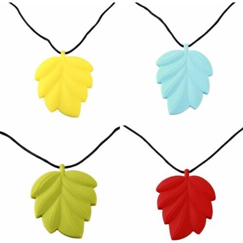 1PC Silicone Beads Leaves Food Grade BPA Free For Baby Teething Chew Charms Silicone Teether Bead Toy Baby Teethers Gift
