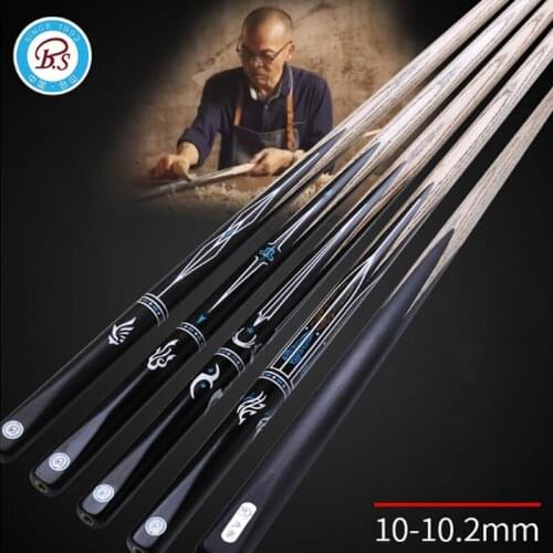 BS One Piece Snooker Cue Stick 10.2mm Tip with Hard Snooker Cue Case Set China 2021