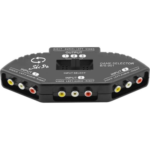 Audio Video AV RCA Switch Splitter Selector 3 to 1 RCA Composite AV Cable Switch 3x1 for STB TV DVD Player for TV