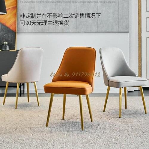 Light luxury technology cloth dining chair net red makeup chair desk chair dressing chair stainless steel backrest household thr