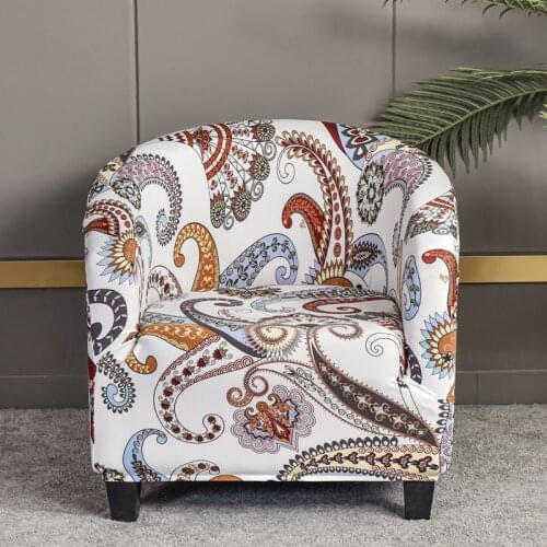 Boho style bar chair decoration club chair cover armchair slipcover geometric printed small sofa covers protect for pets