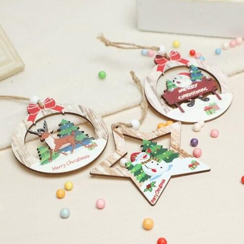 Christmas Tree Decorations Christmas Wood Hanging Plaque Christmas Tree Hanging Sign Hook Decoration