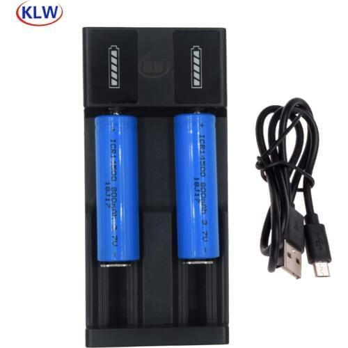 2 Slots smart 18650 charger 3.7V 26650 25500 22650 18350 17500 16340 14500 10440 10350 10500 lithium battery charger